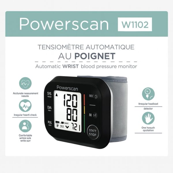 TENSIOMÈTRE AUTOMATIQUE Powerscan
W1102
